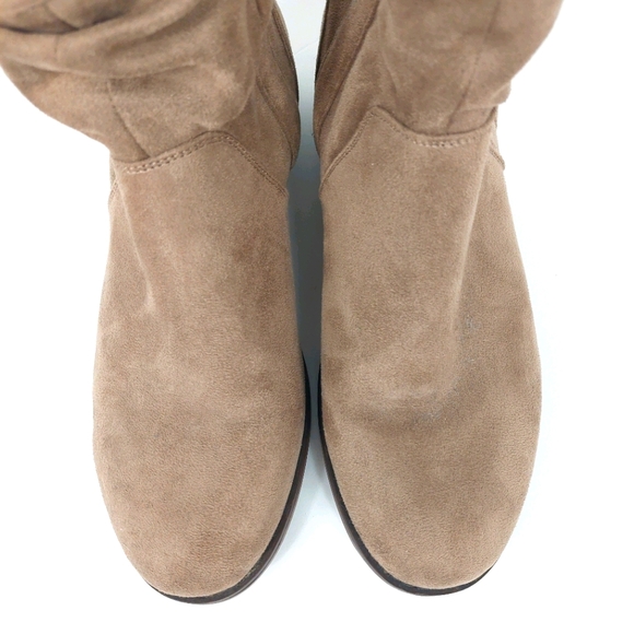 SO TAN SUEDED SLOUCH ANKLE BOOTIES SZ 9 - Picture 3 of 12
